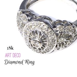 HOLD 18k Diamond Ring ⚜️Art Deco⚜️